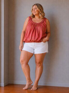 Sonoma Pink and Orange Sleeveless Top